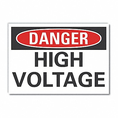 High Voltage Danger Rflctv Label 3.5x5in