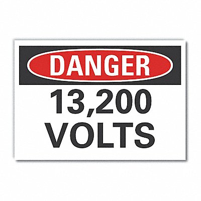 Voltage Danger Label 5inx7in Polyester