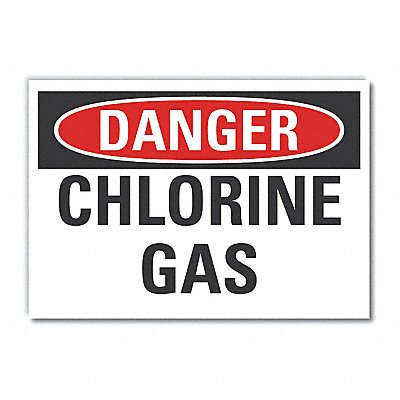 Chlorine Danger Lbl 10inx14in Polyester