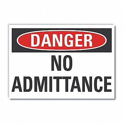 Danger Sign 10in x 14in Non-PVC Polymer