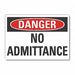 Danger Sign 10in x 14in Non-PVC Polymer