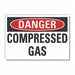 Compressed Gas Danger Rflctv Lbl 10x14in