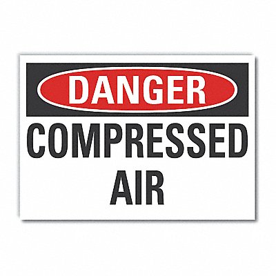 CompressAirDanger Lbl 10x14in Polyester