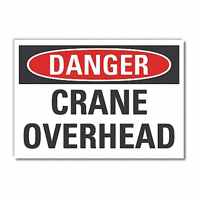 K3079 Crane  Hoists Danger Rflct Lbl 3.5x5in