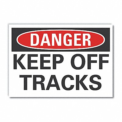 Keep Off Danger Label 5inx7in Polyester