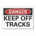 Keep Off Danger Label 3.5x5in Polyester