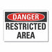 Restricted Area Danger Rflct Lbl 7x10in