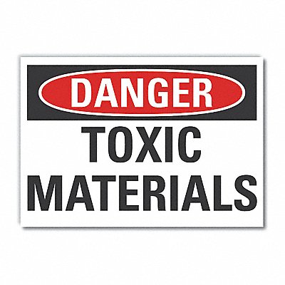 Toxic Matrl Caution Rflct Label 3.5x5in