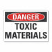 Toxic Mtrl Danger Lbl 3.5x5in Polyester