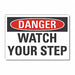 Steps Danger Label 10inx14in Polyester