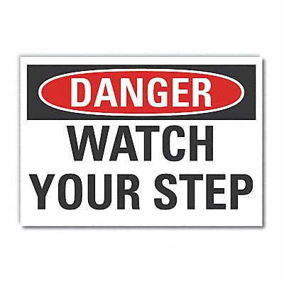 Danger Sign 7 inx10 in Non-PVC Polymer