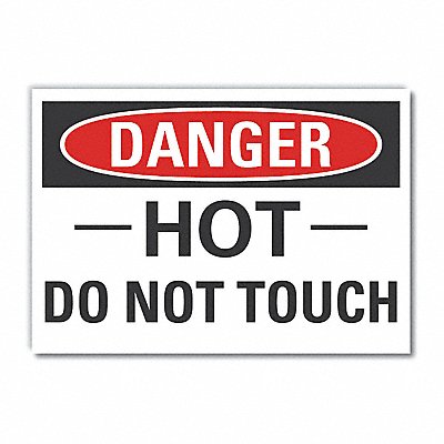 Hot Danger Label 10inx14in Polyester