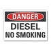 Diesel Danger Label 7inx10in Polyester