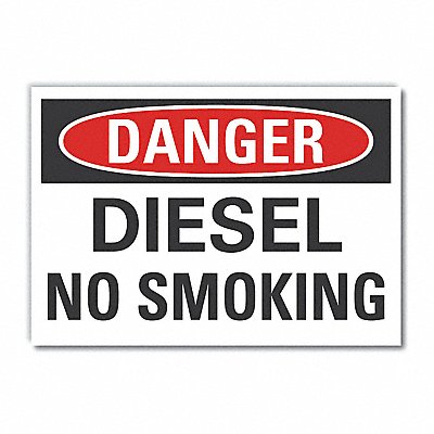 Diesel Danger Rflct Label 7 in x 10 in