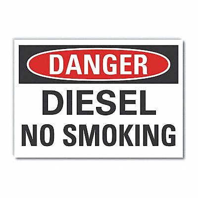 Diesel Danger Label 3.5inx5in Polyester