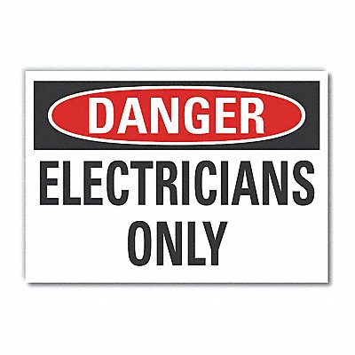 Elec Equip Danger Rflct Lbl 7x10in