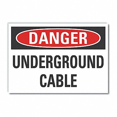 Undgrd Cbl Danger Rflct Label 10inx14in