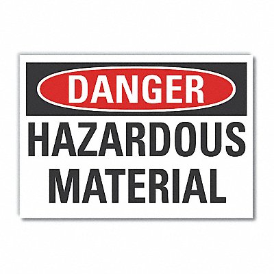 Hazardous Mtrls Danger RflctvLbl 3.5x5in