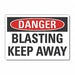 Blasting Area Rflct Label 7 in x 10 in