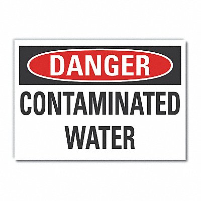 Potable Water Danger Rflct Lbl 3.5x5in