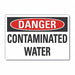 Potable Water Danger Rflct Lbl 3.5x5in