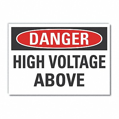 High Voltage Danger Rflct Lbl 3.5inx5in