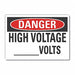 High Voltage Danger Rflct Lbl 7inx10in