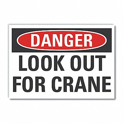 Crane  Hoists Danger Lbl 5x7in Polyest