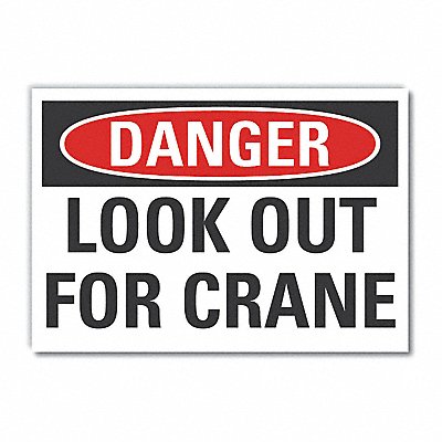 Crane Hoists Danger Lbl 3.5x5in Polyest