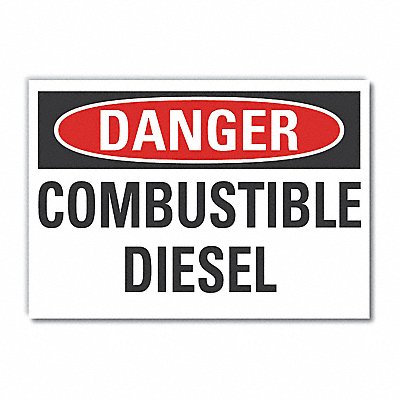 Combust Diesel Danger Lbl 7x10in Polyest