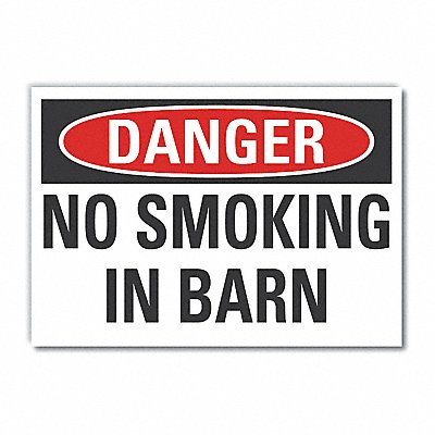 No Smoking Danger Rflct Lbl 10inx14in