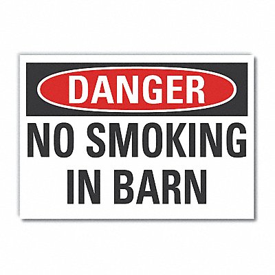 No Smoking Danger Lbl 5inx7in Polyester