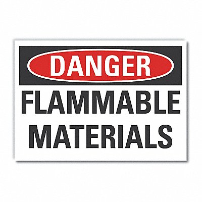 Flammable Mtrl Danger Lbl 10x14in