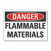 Flammable Mtrl Danger Lbl 10x14in