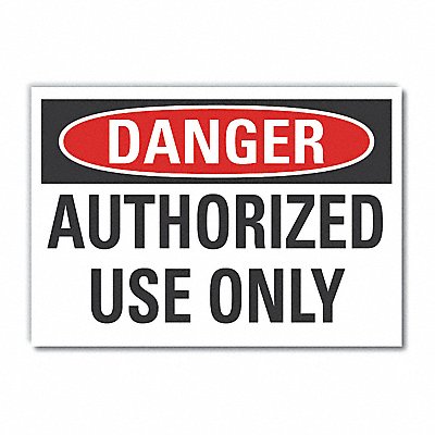 Danger Sign 7 inx10 in Non-PVC Polymer