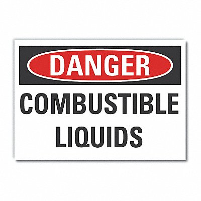 Combust Liquid Danger Lbl 5x7in Polyest