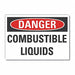 Combust Liquid Danger Rflctv Lbl 10x14in