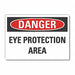 Eye Danger Label 3.5in x 5in Polyester
