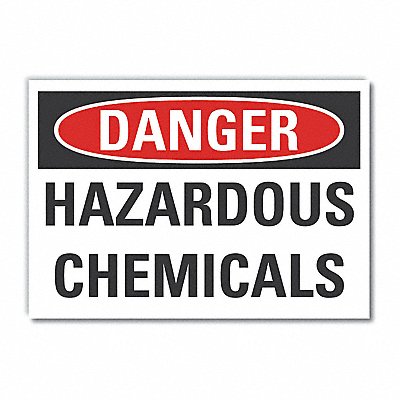 Hazardous Chem Danger Lbl 5x7in Polyest