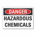 Hazardous Chem Danger Rflct Lbl 5x7in