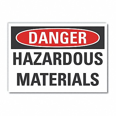 Hazardous Mtrl Danger Rflct Lbl 5x7in