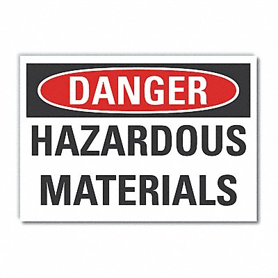 Hzrdous Mtrl Danger Lbl 3.5x5in Polyest