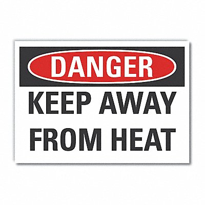 Keep Away Danger Rflct Label 7inx10in