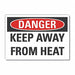 Keep Away Danger Rflct Label 3.5inx5in