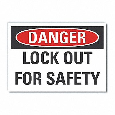 Danger Sign 10in x 14in Non-PVC Polymer