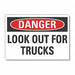 Trfc Safety Danger Rflct Label 3.5x5in