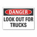 Danger Sign 7 in x 10 in Non-PVC Polymer
