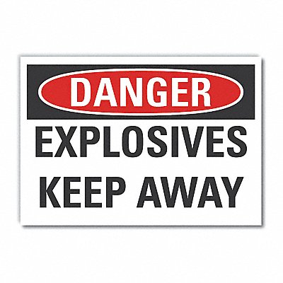 Explosive Mtrl Danger Lbl 3.5x5in