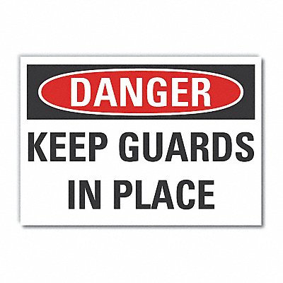 Machine Guards DangerLbl 3.5x5in Polyest