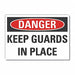 Machine Guards Danger Rflct Lbl 7x10in